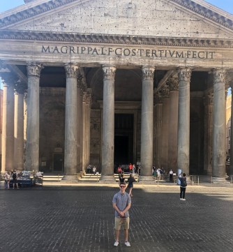 in front of pantheon